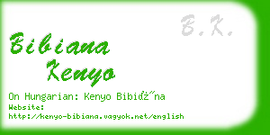 bibiana kenyo business card